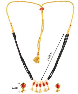 Handmade Jewellery Combo Pack Of Two Traditional, Ethnic And Antique Gold Plated Necklace And Earrings Set 5