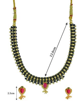 Handmade Jewellery Combo Pack Of Two Traditional, Ethnic And Antique Gold Plated Necklace And Earrings Set 4