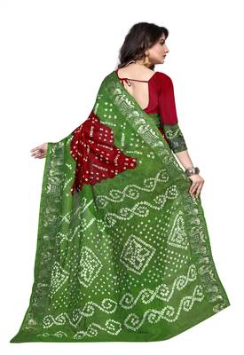 Mehendi printed georgette saree with blouse 2