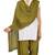 Mehandi Green Solid Plain Pure Cotton Free Size Dupatta And Stoles With Designer Lace