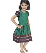 Ethnic Wear Bottle Green Frock For Girls And Kids