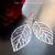 White Gold Plated Silver Leaf Filigree Light Weight Fashion earrings