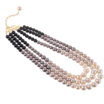 Multicolour Pretty Synthetic Pearl Party Wear Necklace 1