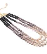 Multicolour Pretty Synthetic Pearl Party Wear Necklace
