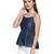 Blue Cotton Denim Sleeveless Top for Women