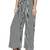 Black Cotton Rayon Striped Ankle Length Palazzo for Women