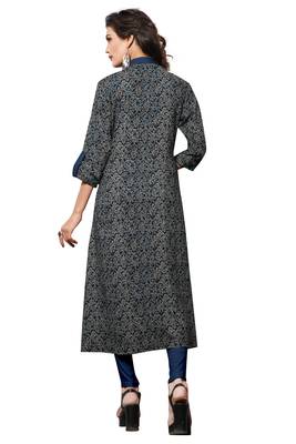 Coffee printed rayon party-wear-kurtis 2