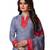 Lavender Printed Synthetic Unstitched Dress Material for Women's