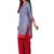 Lavender Printed Synthetic Unstitched Dress Material for Women's