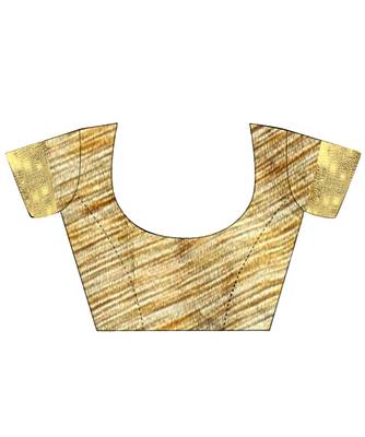 Green Striped Kangi Ora Saree With Blouse  5