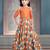 Multicolor  embroidery Jequard Silk Umbrella Cutt flared Gown Dress For kids wear
