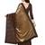 Brown embroidered silk saree with blouse