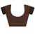 Brown embroidered silk saree with blouse
