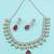 Ruby Red CZ AD American Diamond Necklace Set Jewellery for Women