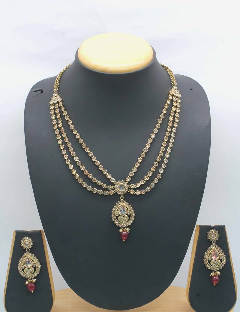 polki stone necklace