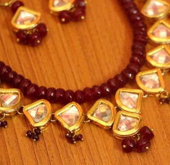 Ruby Kundan Meenakari Royal Necklace Set 2