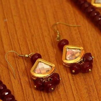 Ruby Kundan Meenakari Royal Necklace Set 3