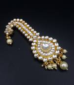 White Jadau Kundan Kalgi for Men Safa Turban Jewellery for Men