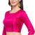 Pink self design cotton readymade blouse