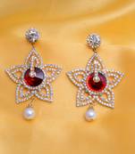 Multicolor multi poupose white ad earrings