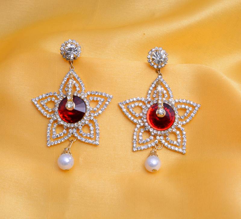 Multicolor multi poupose white ad earrings