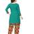 Turquoise fancy crepe salwar with dupatta