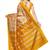 Gold Plain Cotton Kalamkari Saree With Blouse