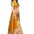 Gold Plain Cotton Kalamkari Saree With Blouse