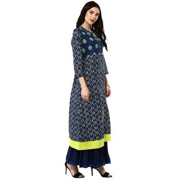   Indigo printed cotton kurtis 3