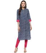 Geroo Jaipur Indigo printed cotton kurtis