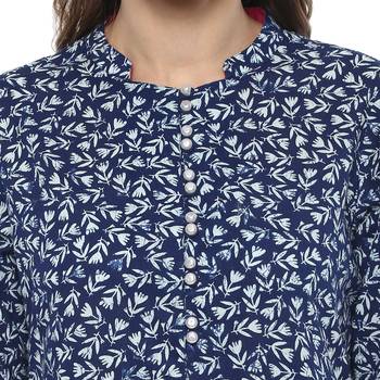   Indigo printed cotton kurtis 5