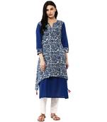 Geroo Jaipur Indigo printed cotton kurtis
