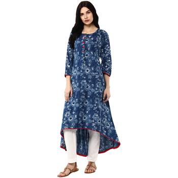   Indigo printed cotton kurtis 1