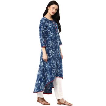   Indigo printed cotton kurtis 3