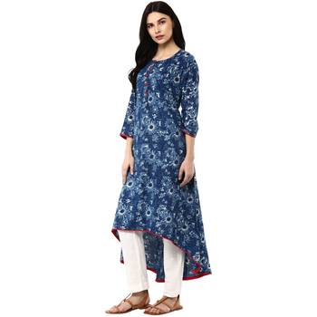   Indigo printed cotton kurtis 4