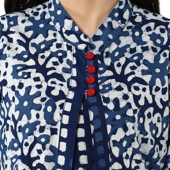 Indigo printed cotton kurtis 5