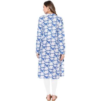   Indigo printed cotton kurtis 2