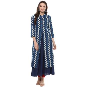 Geroo Jaipur Indigo printed cotton kurtis 1