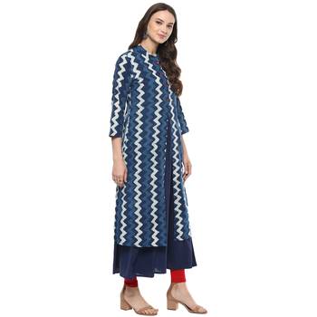 Geroo Jaipur Indigo printed cotton kurtis 3