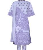 Ada White Embroidered White Unstitched Lucknow Chikankari Full Sleeves Salwar Kameez With Dupatta