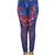 Blue poly cotton floral printed slim fit jeggings (pack of 2)