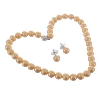 Yellow Freshwater Cultured Pearl Necklace 1