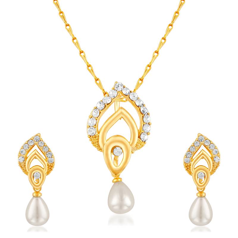 Gold Cubic Zirconia Pendants RICH LADY 2699562