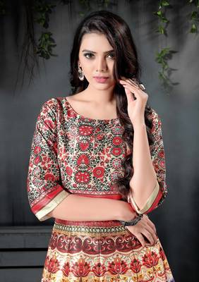 Marvellous Multi Colored Digital Print Partywear Designer Gown (Stitched) 4