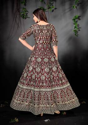 Bette Partywear Gown: Brown Floral