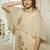 Cream Colour Embroidered And Printed Vaishnavi Georgette Readymade Kurti