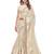 Off white embroidered net saree with blouse