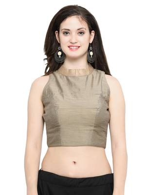 Inddus Beige And Beige Unstitched Cotton Lehenga Choli 5
