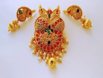 Multicolor kemp Peacock Pendant Set 1