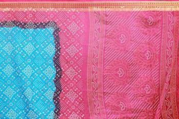 Multicolor woven art silk saree with blouse 5